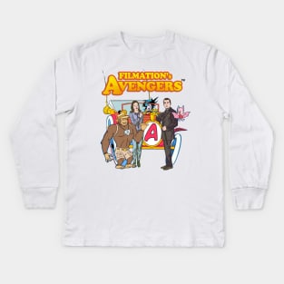 Filmation's The Avengerers! Kids Long Sleeve T-Shirt